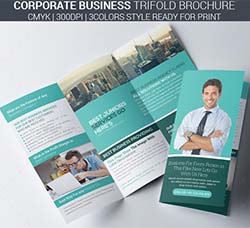 简洁清爽的三折页模板：Creative Business Trifold Brochure